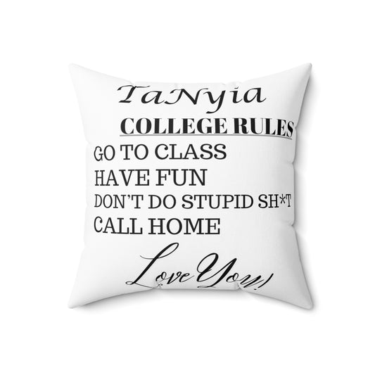 College Rules Square Pillow