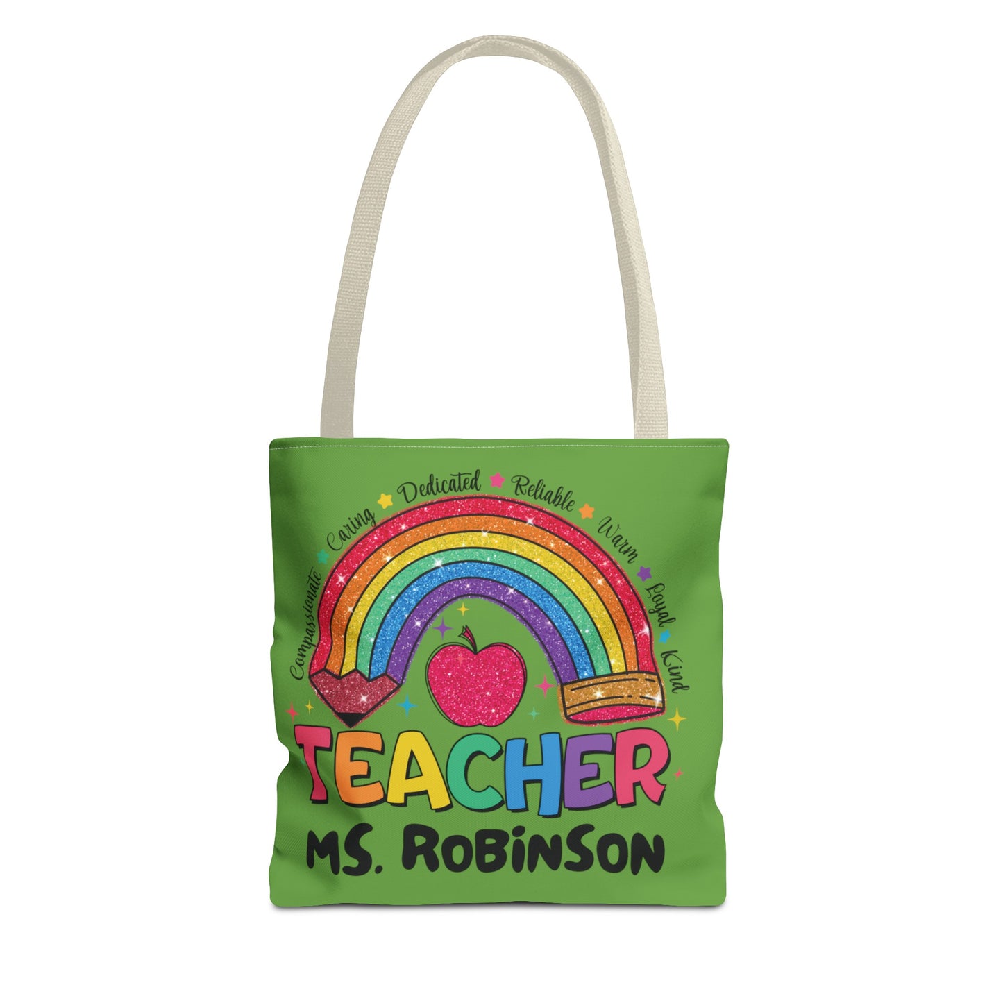 Rainbow Teacher Tote