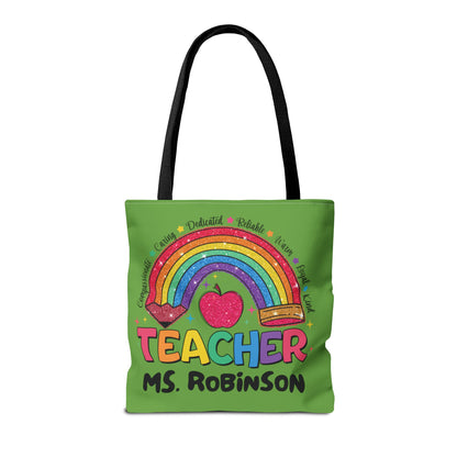 Rainbow Teacher Tote