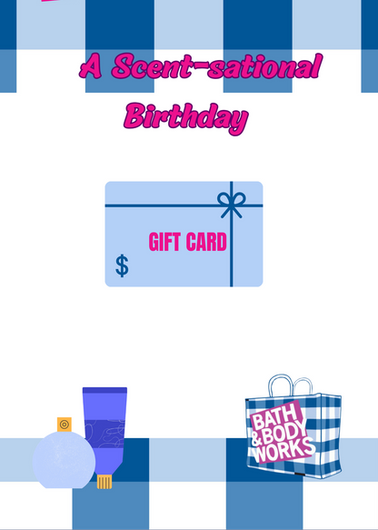 Happy Birthday Gift Card Book- Blue