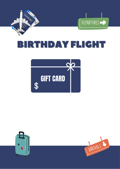 Happy Birthday Gift Card Book- Blue