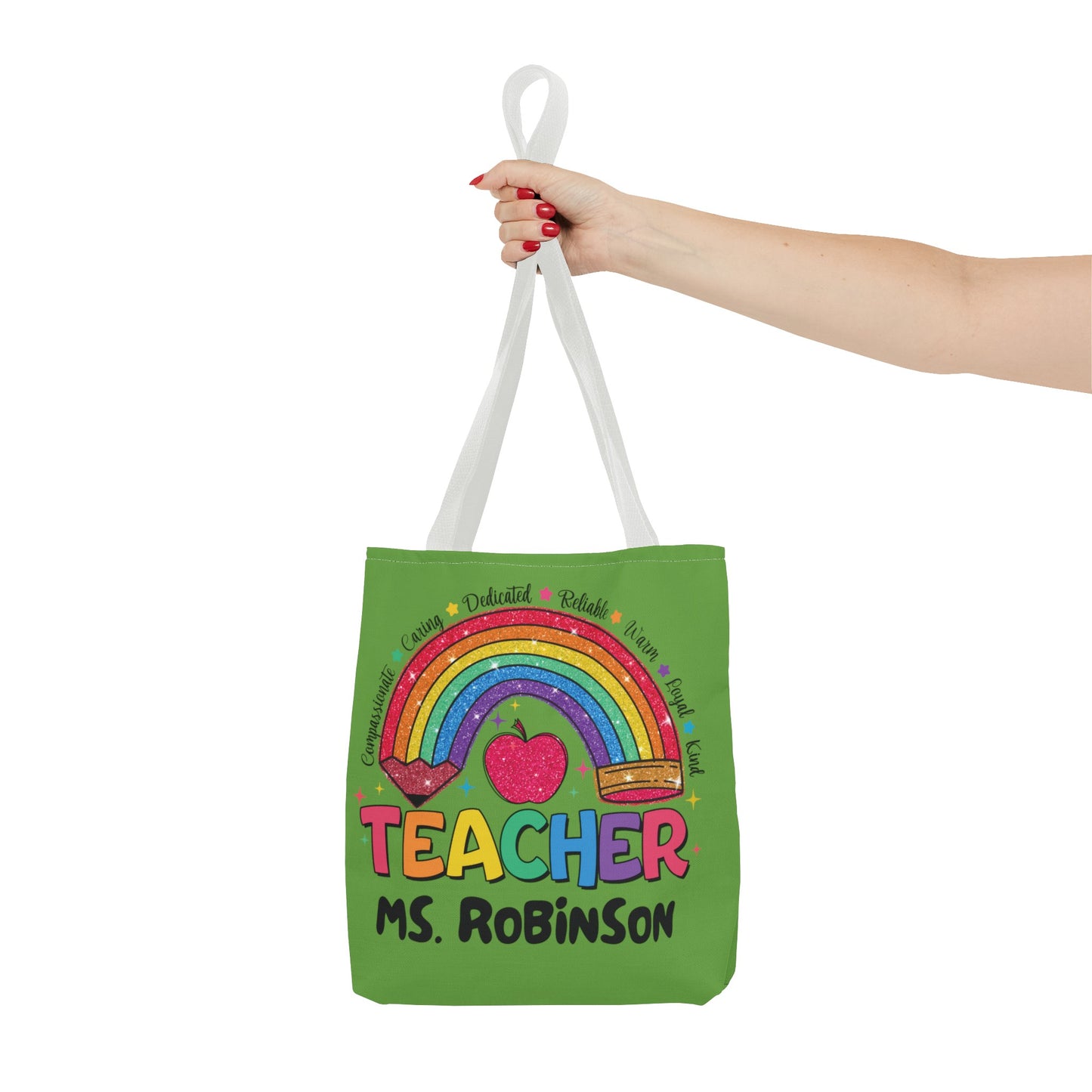 Rainbow Teacher Tote