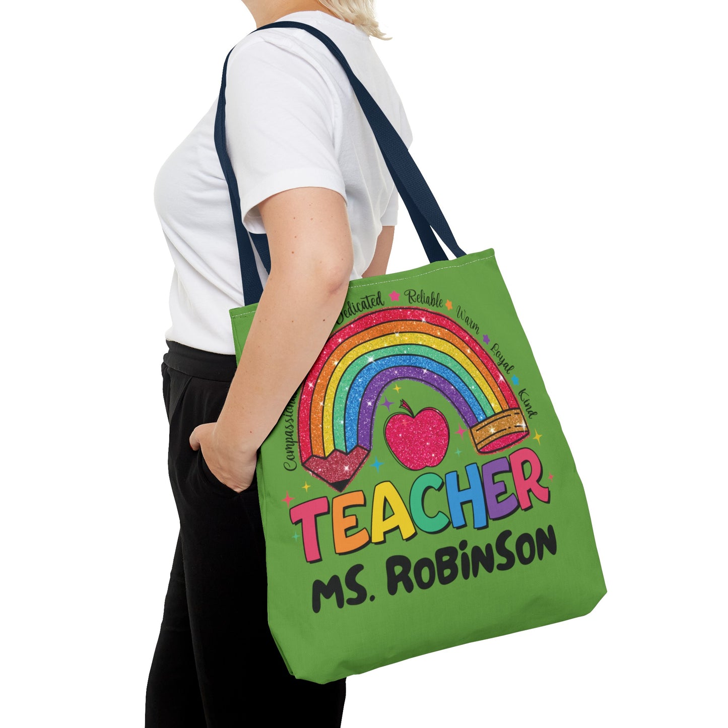 Rainbow Teacher Tote