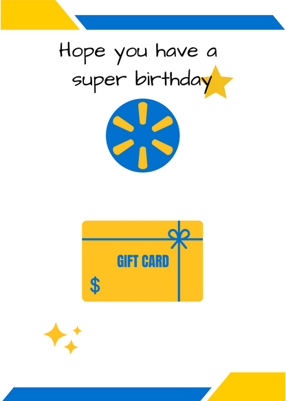 Happy Birthday Gift Card Book- Blue