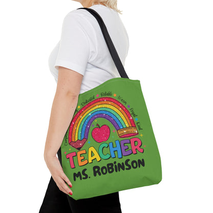 Rainbow Teacher Tote