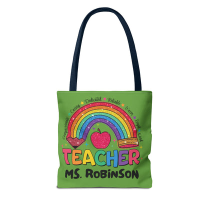 Rainbow Teacher Tote