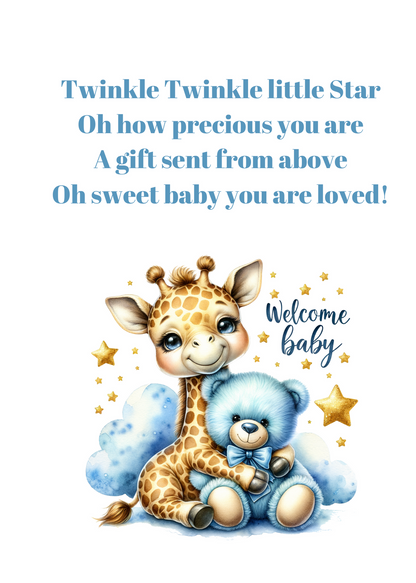 Boy Baby Gift card build-a-book