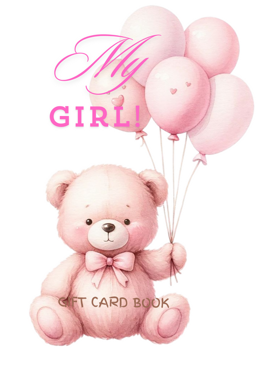 Girl Baby Shower Gift Card Book-digital