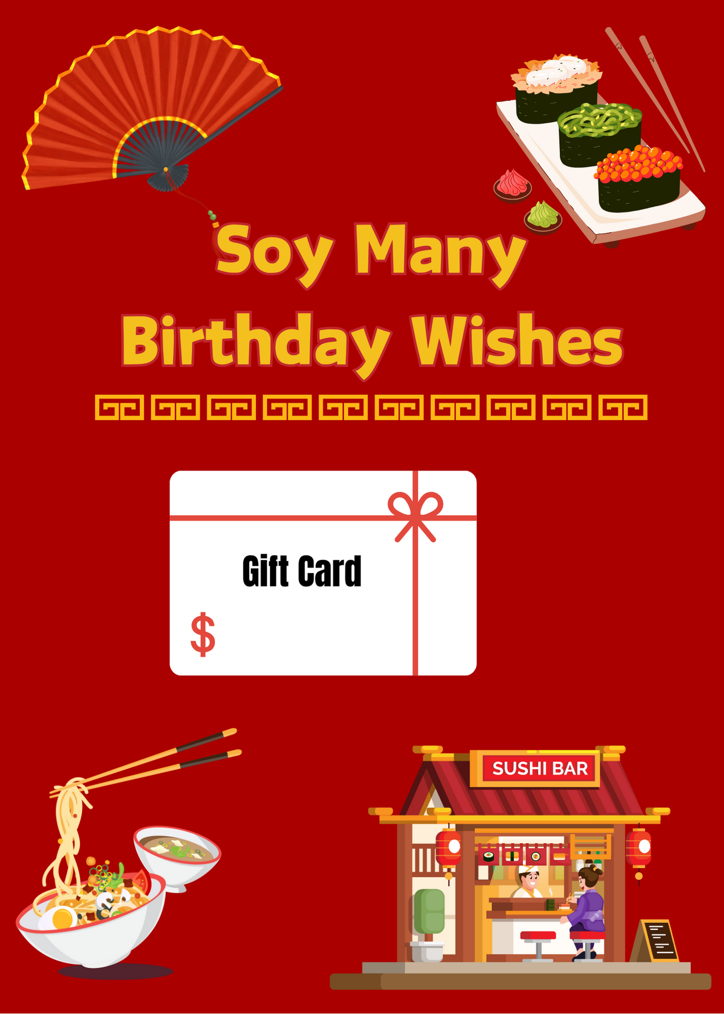 Happy Birthday Gift Card Book- Blue