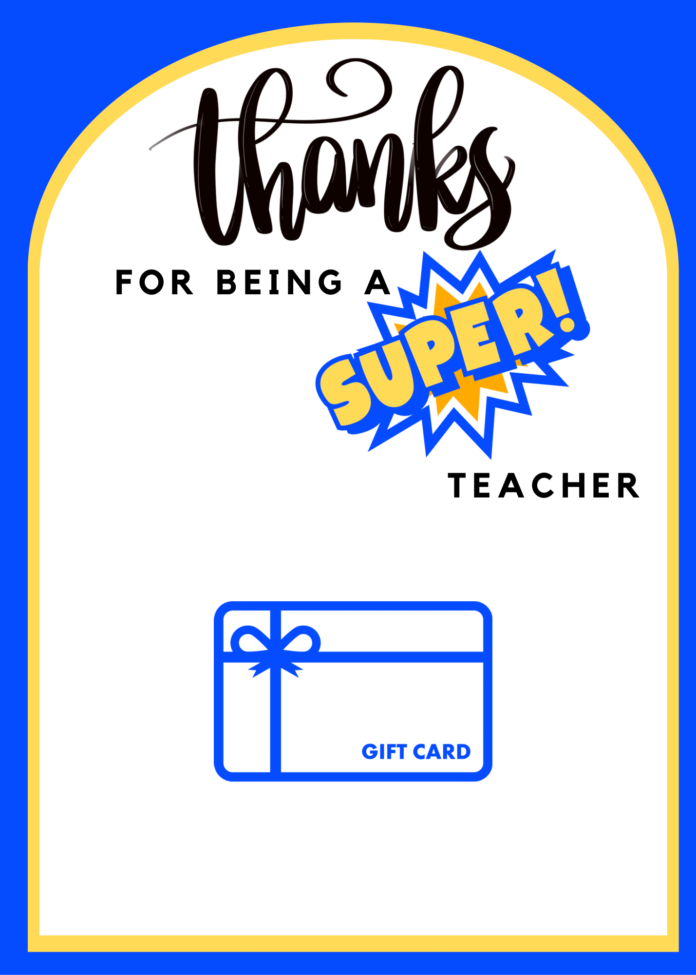 Teacher Gift Card Pack