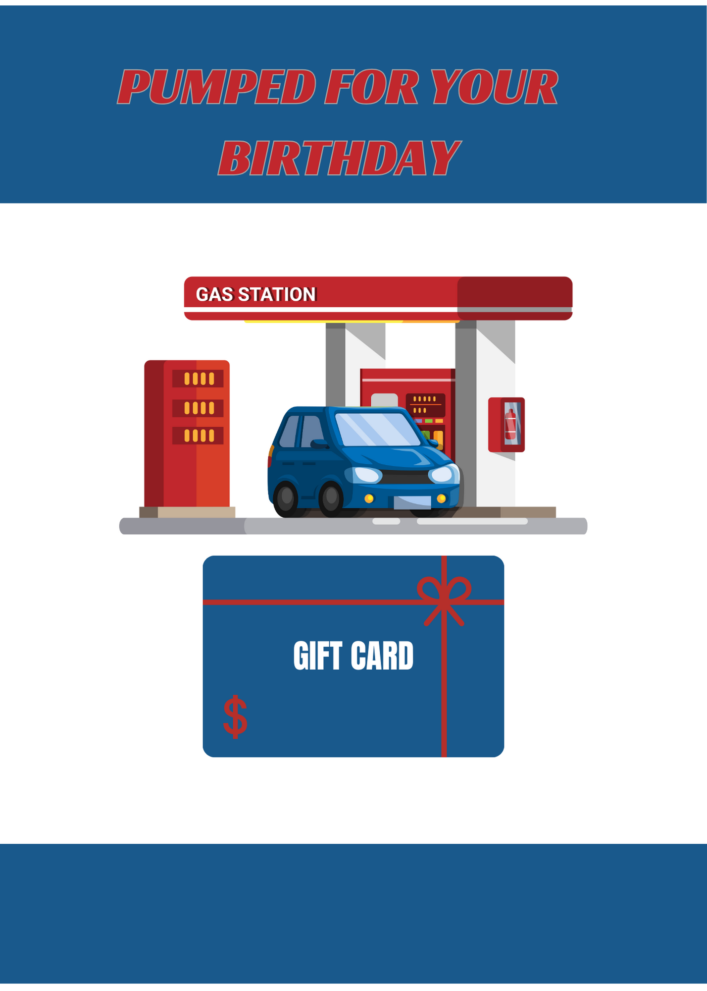 Happy Birthday Gift Card Book- Blue