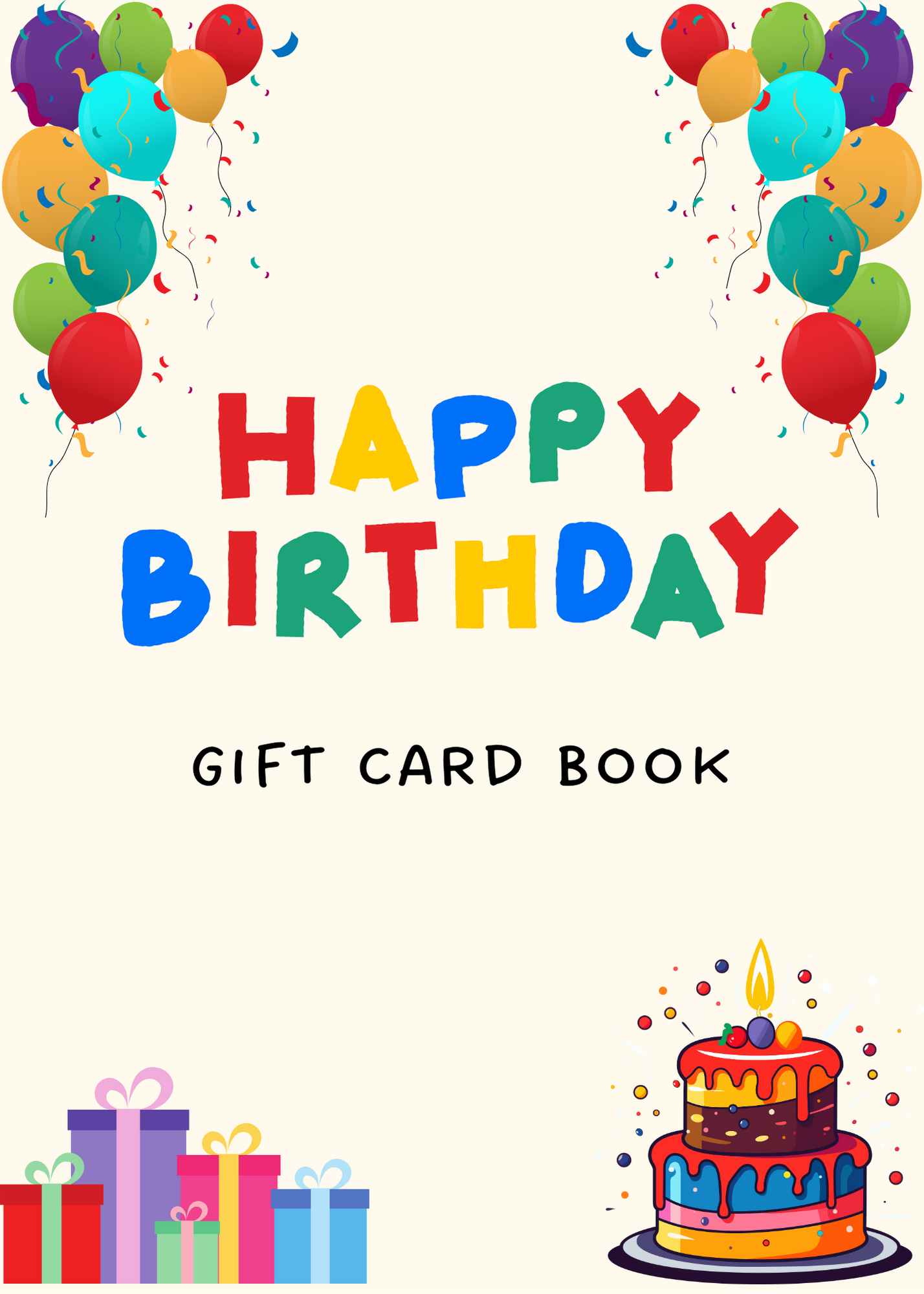 Happy Birthday Gift Card Book-traditional