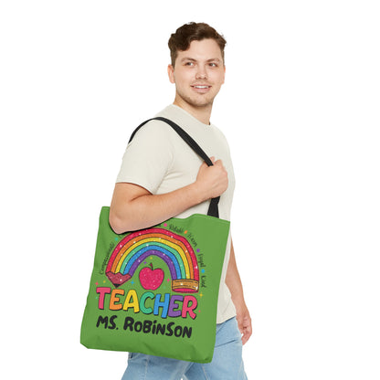 Rainbow Teacher Tote