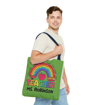 Rainbow Teacher Tote