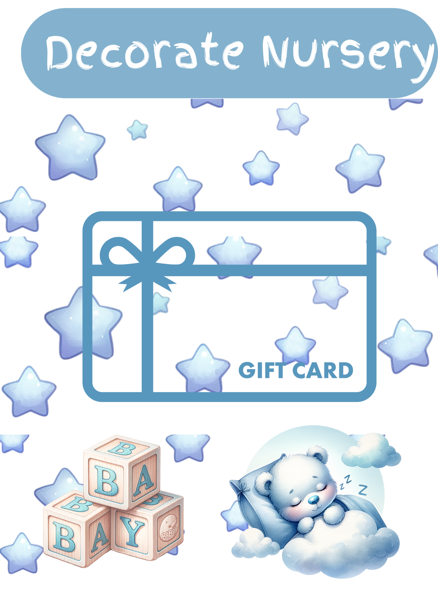 Boy Baby Gift card build-a-book