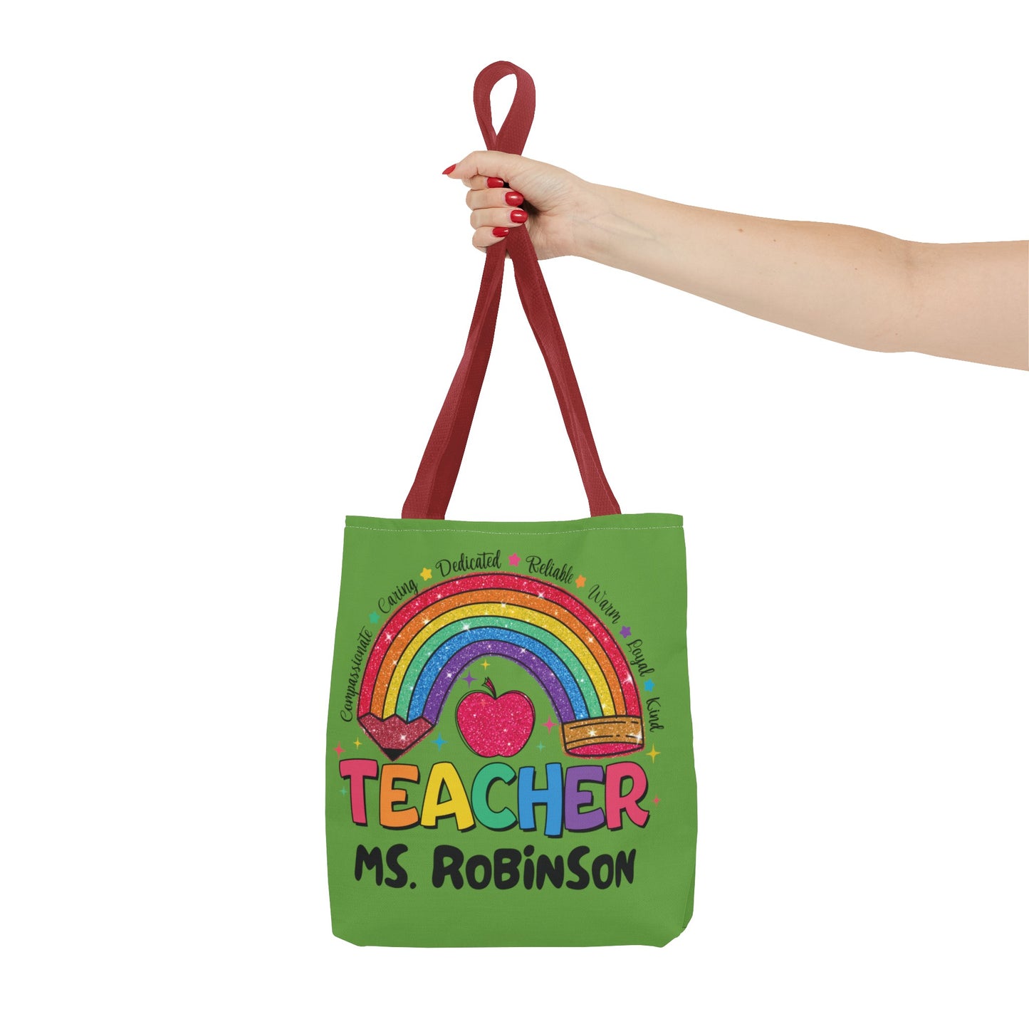 Rainbow Teacher Tote