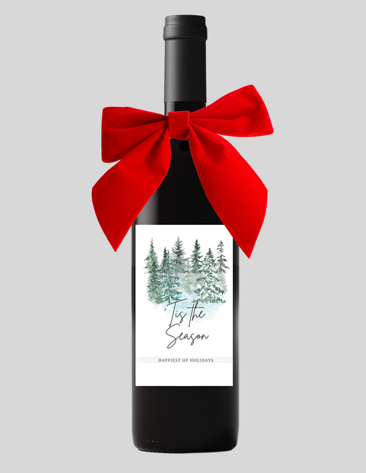 TIS THE SEASON WINE LABEL