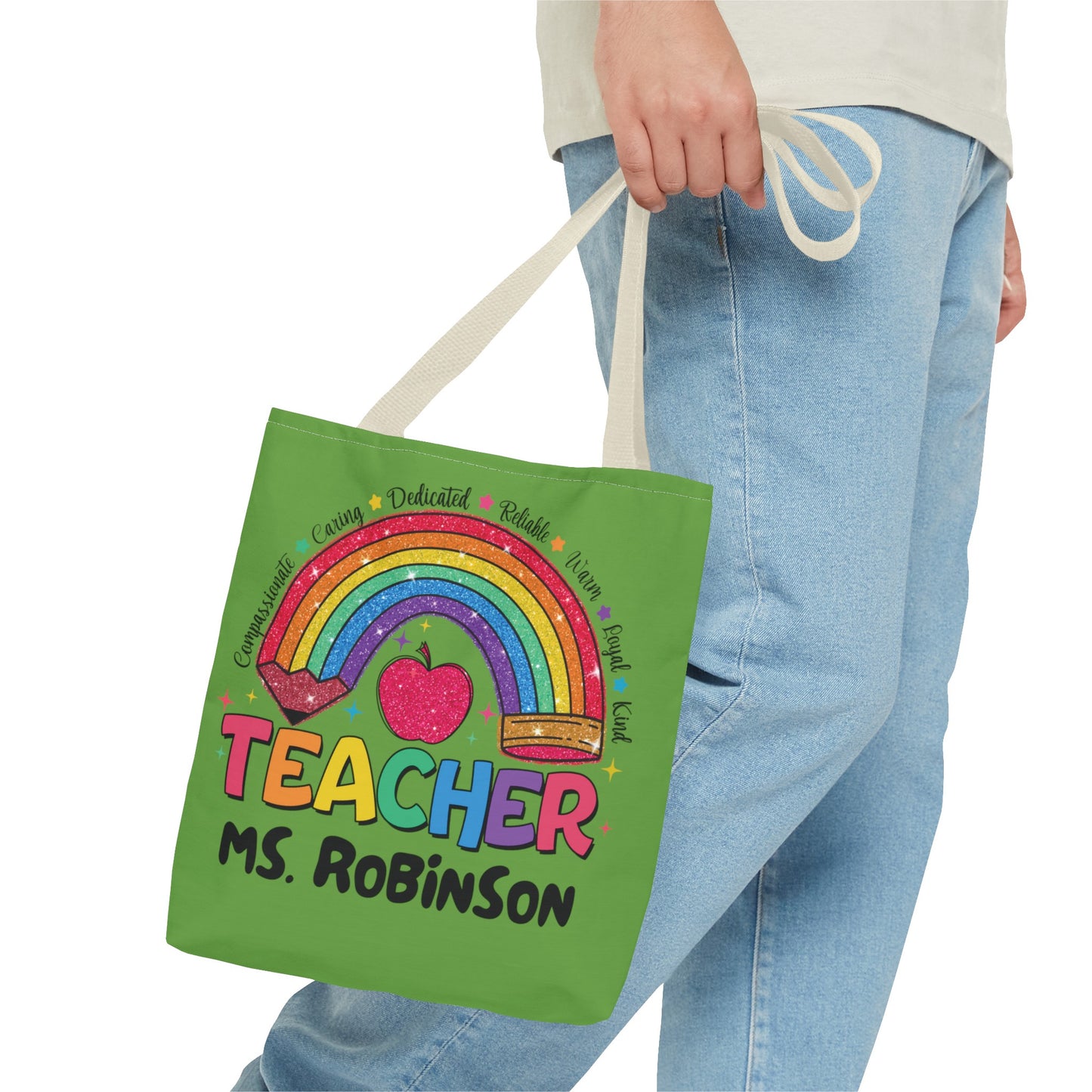 Rainbow Teacher Tote