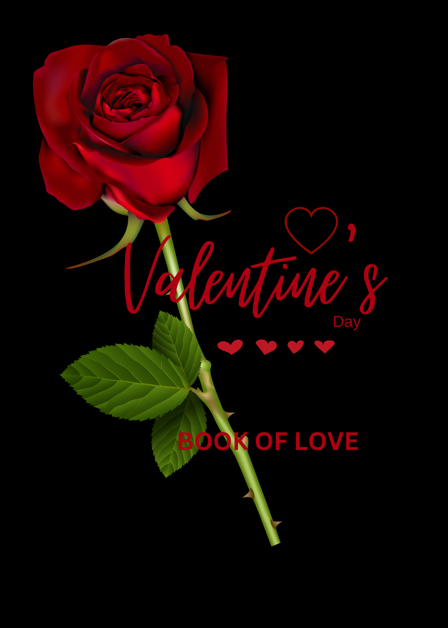 Red/Black Valentine’s Day Gift Card BookDigital