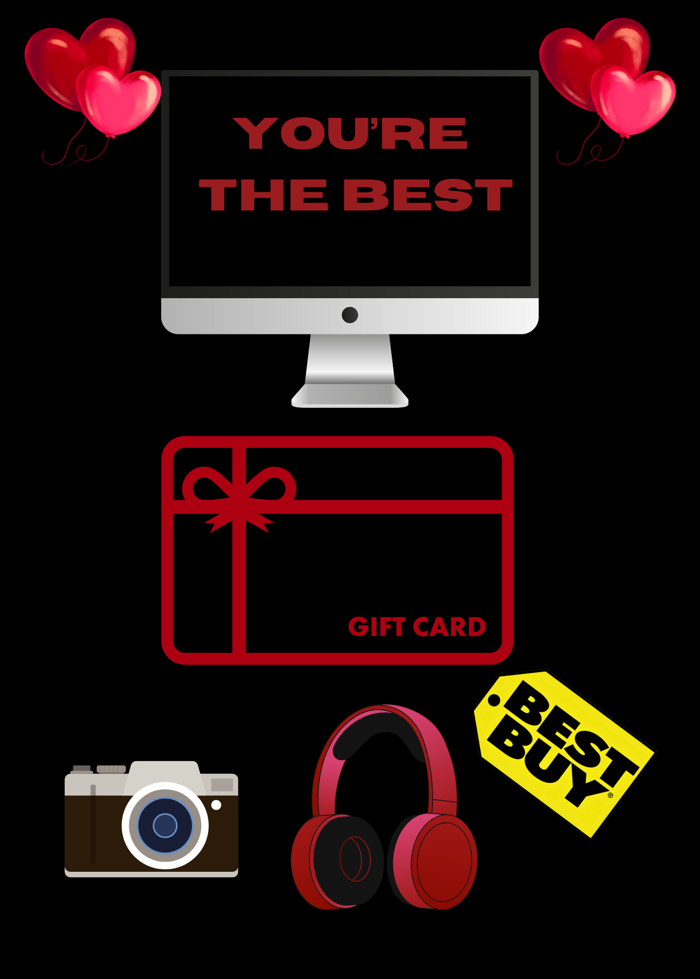 Red/Black Valentine’s Day Gift Card BookDigital