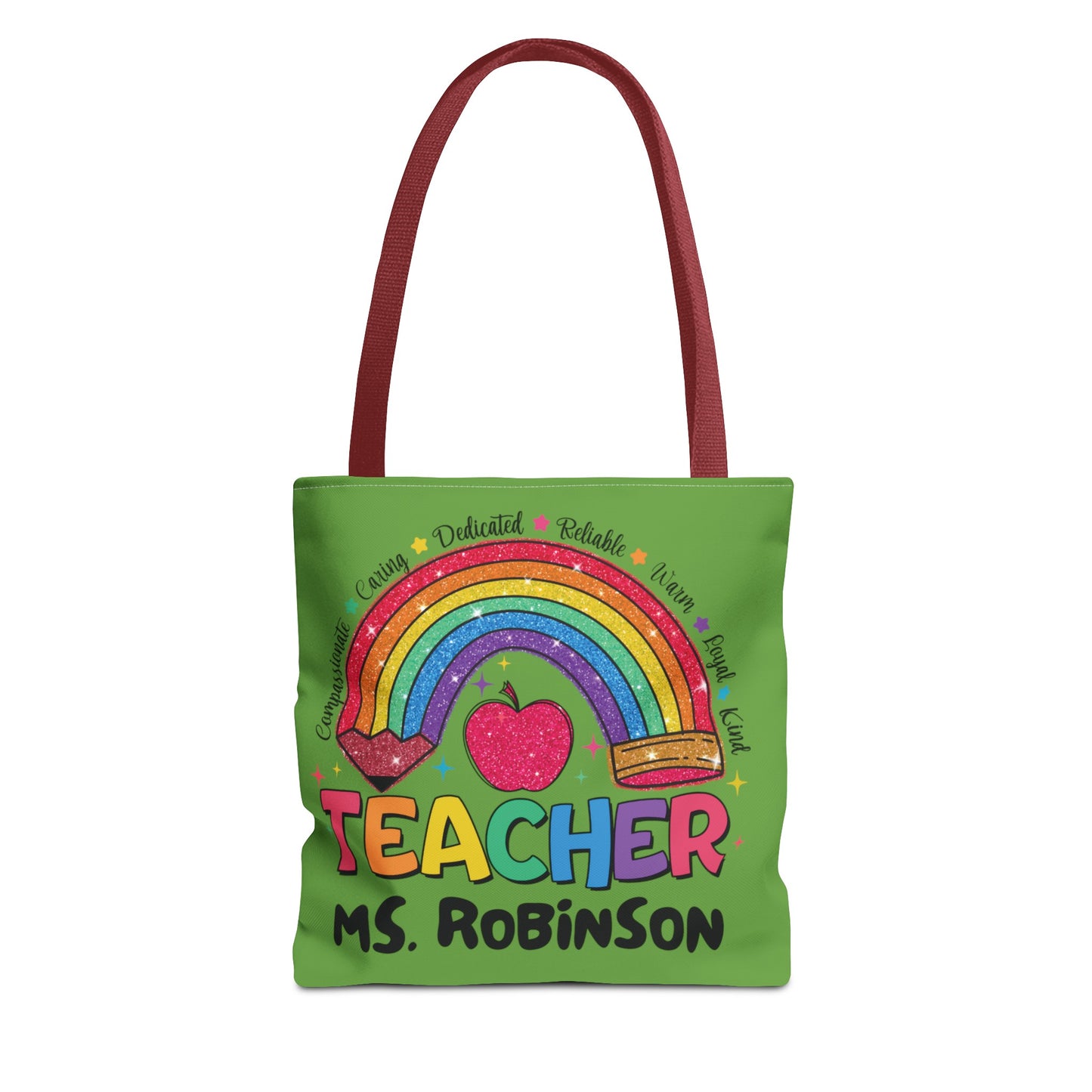 Rainbow Teacher Tote