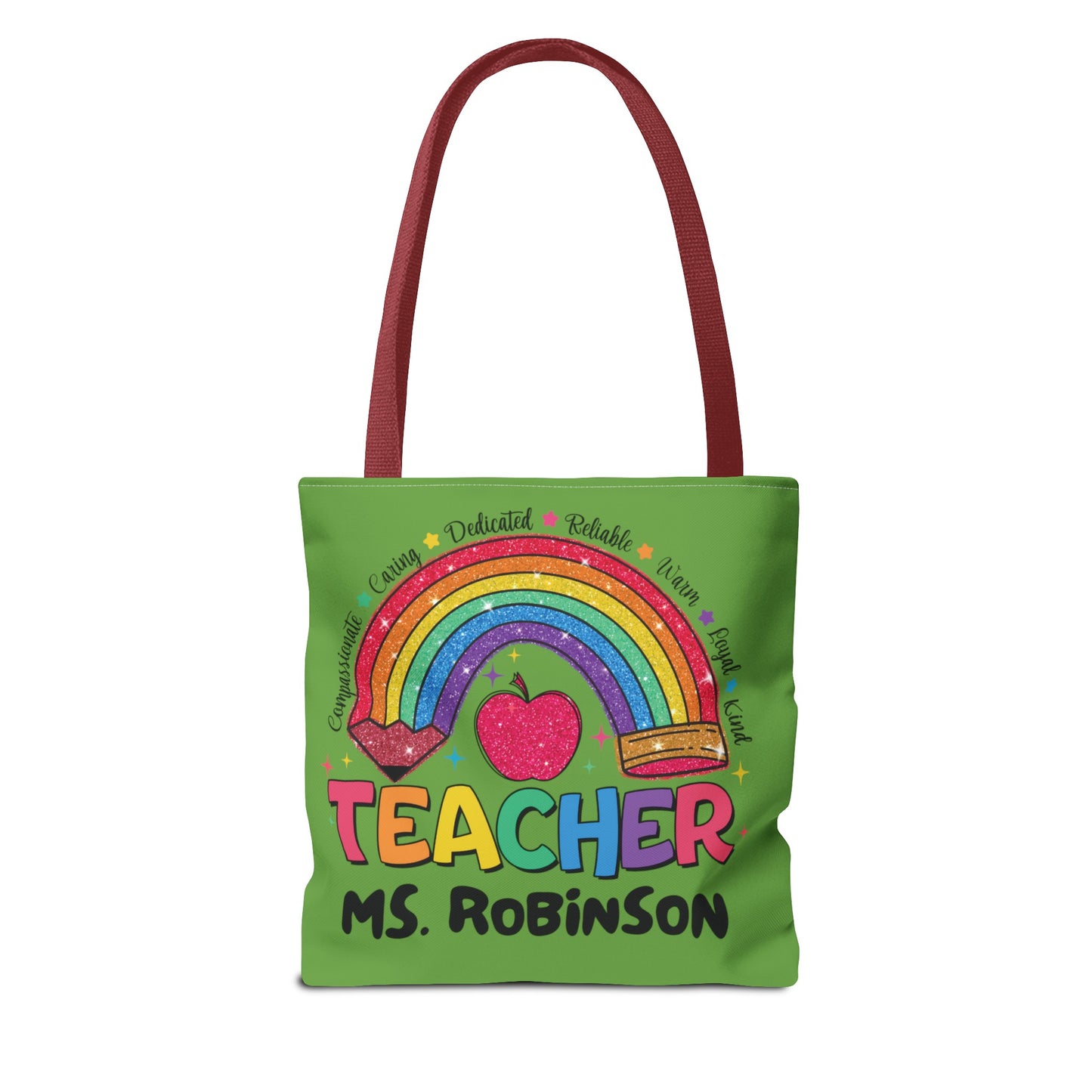 Rainbow Teacher Tote