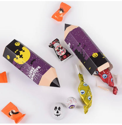 Purple Halloween pencil treat box