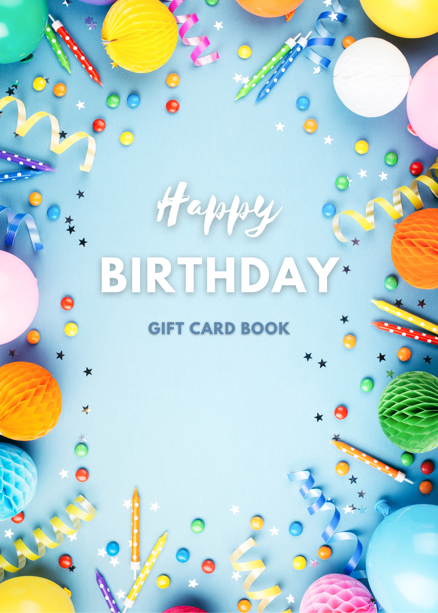 BIRTHDAY GIFT CARD BOOK-BUILD A BOOK BLUE