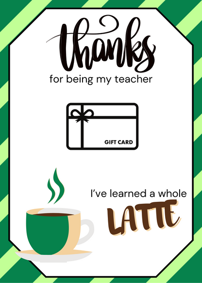 Teacher Gift Card Pack