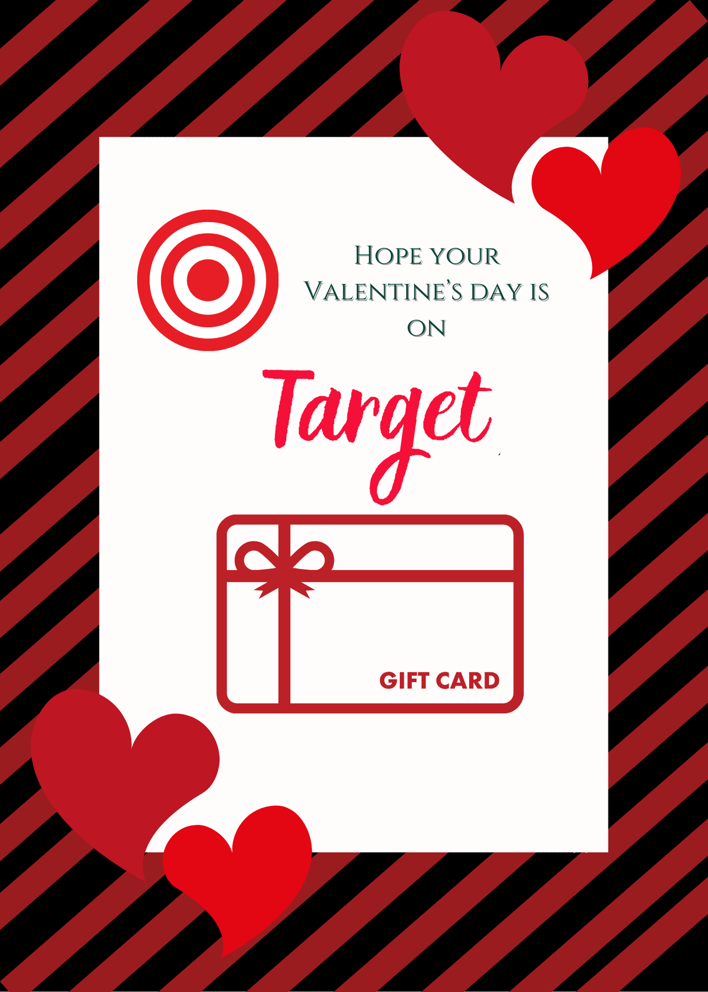 Red/Black Valentine’s Day Gift Card BookDigital