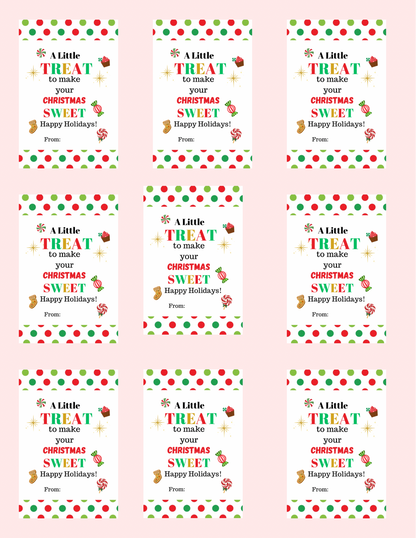 Christmas sweet treat tag