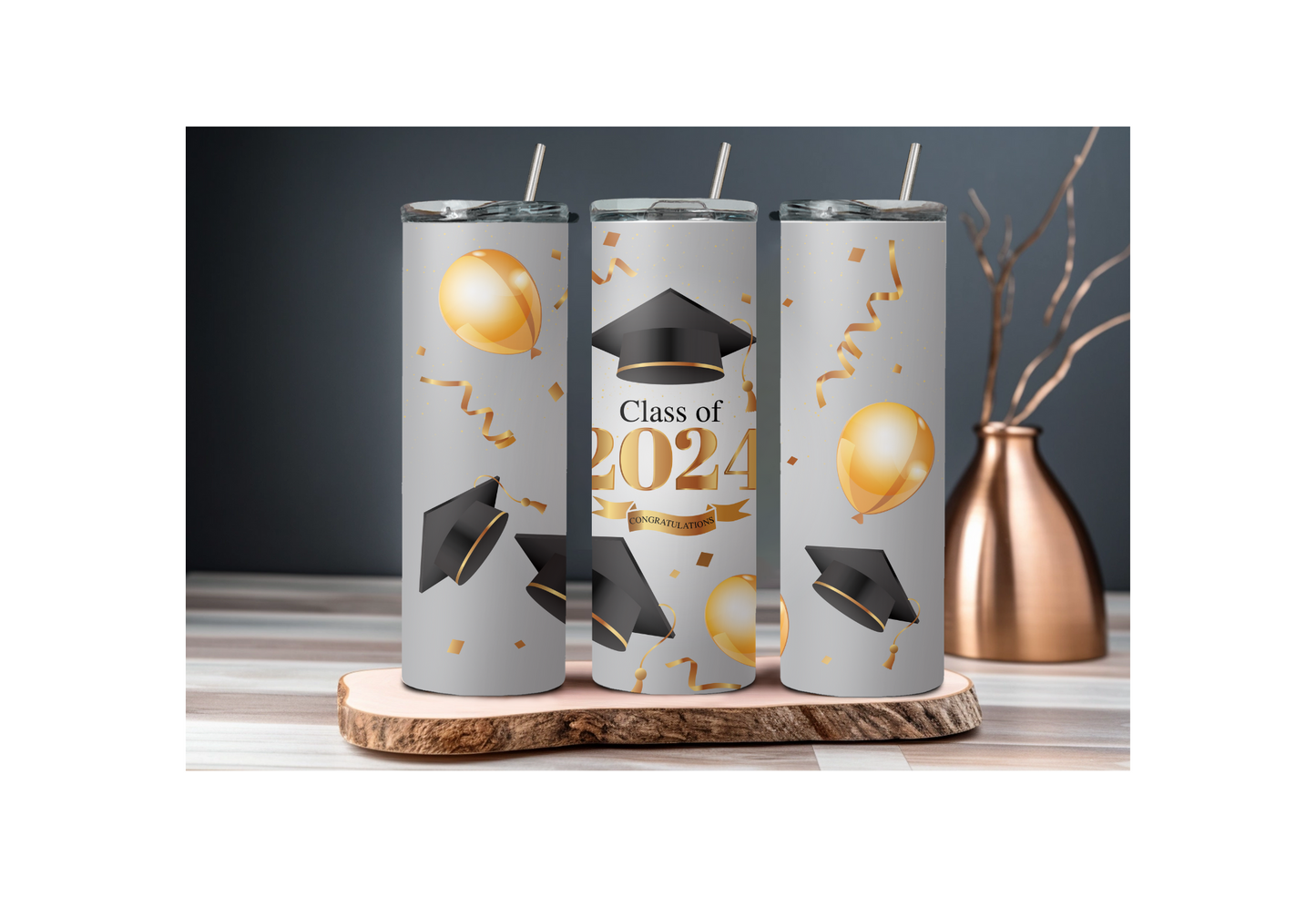 Class of 2024 Tumbler-silver