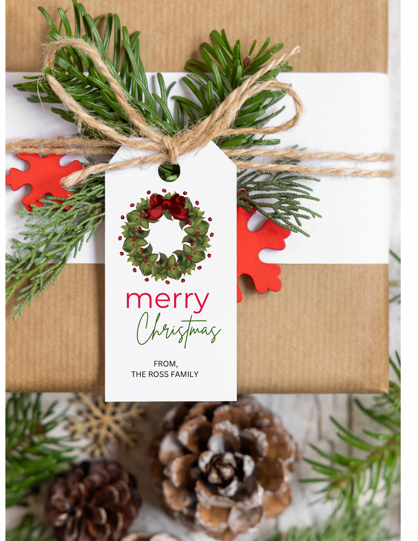 Wreath Gift Tag