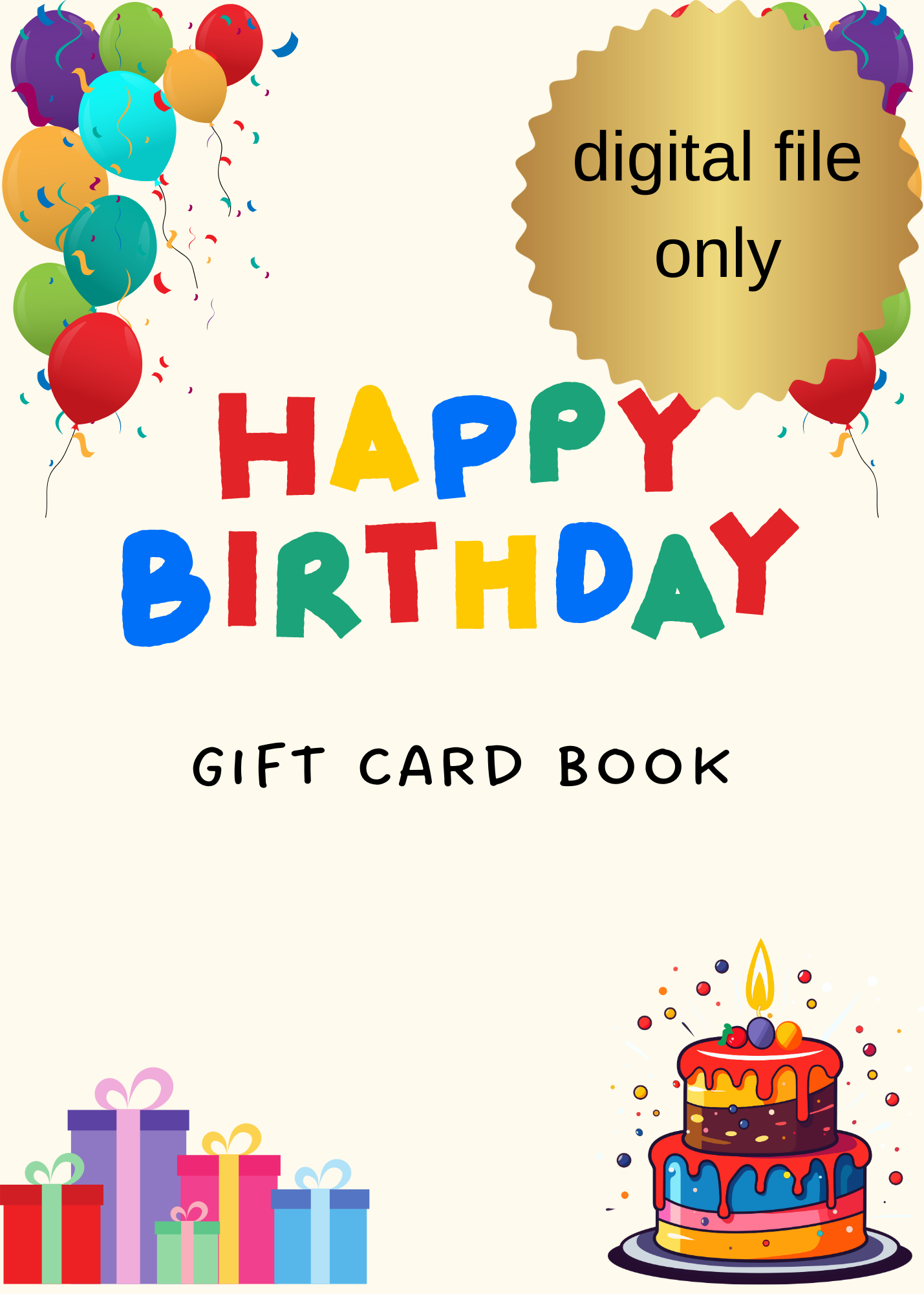 Happy Birthday Gift Card Book-traditional