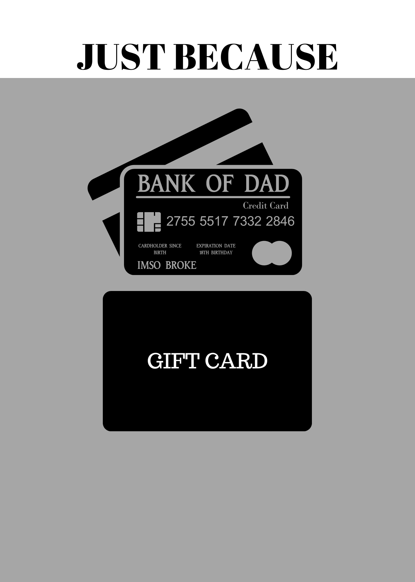 Fathers Day Buildable Gift Card Book