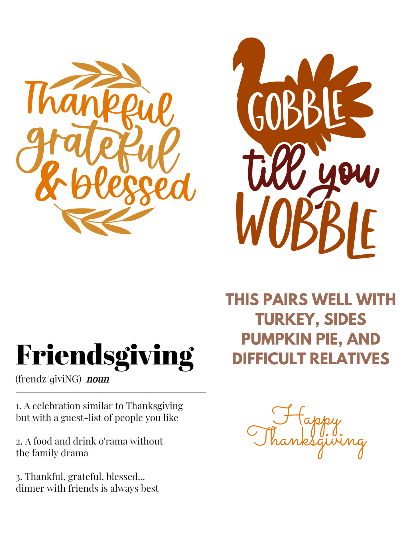 Thanksgiving Wine Label-digital download